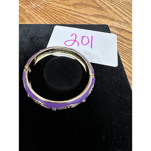 Sequin Nordstrom Multicolor Gold Tone Statement Enamel Bangle Bracelet # 201 - Picture 3 of 3